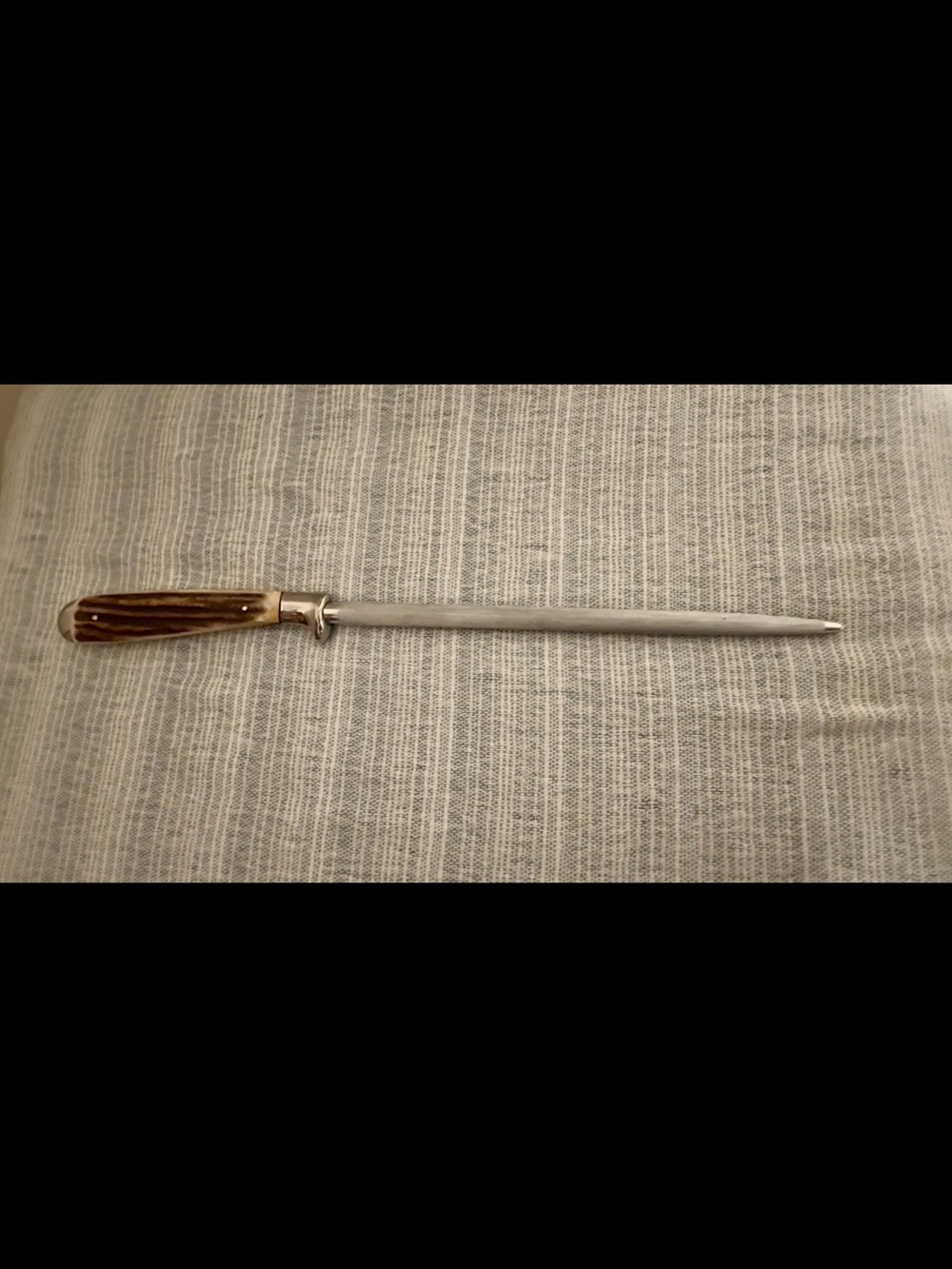 German made Solingen faux stag handle knife honing rod